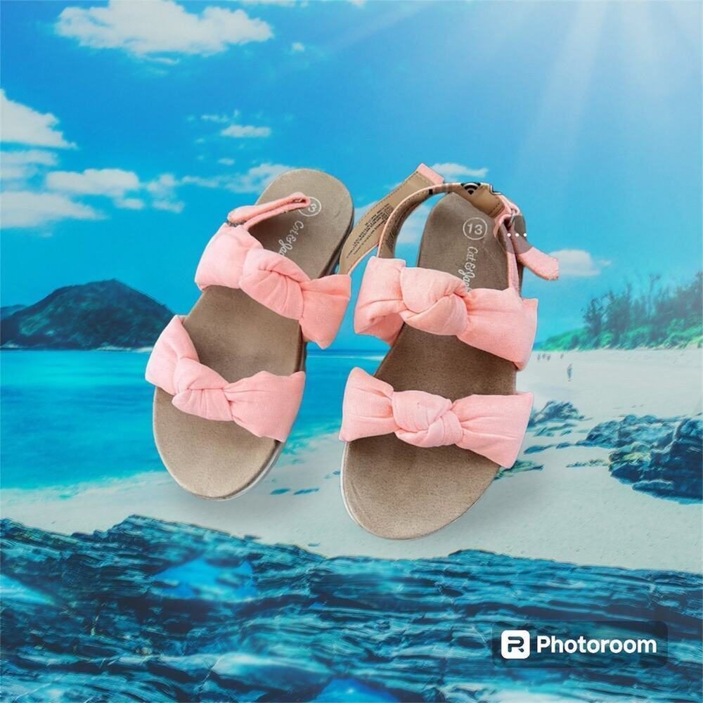 Cat & Jack girls size 13 sandals, peach